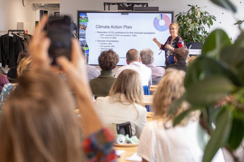 Photo: Speech by Charlotte Von Hessen - climate consultant, Hvidovre municipality